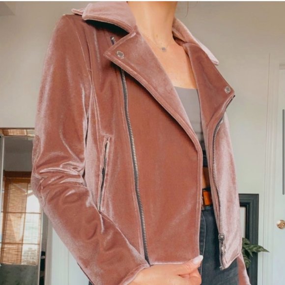 Pink Suede Bomber Jacket - Picture 7 of 11